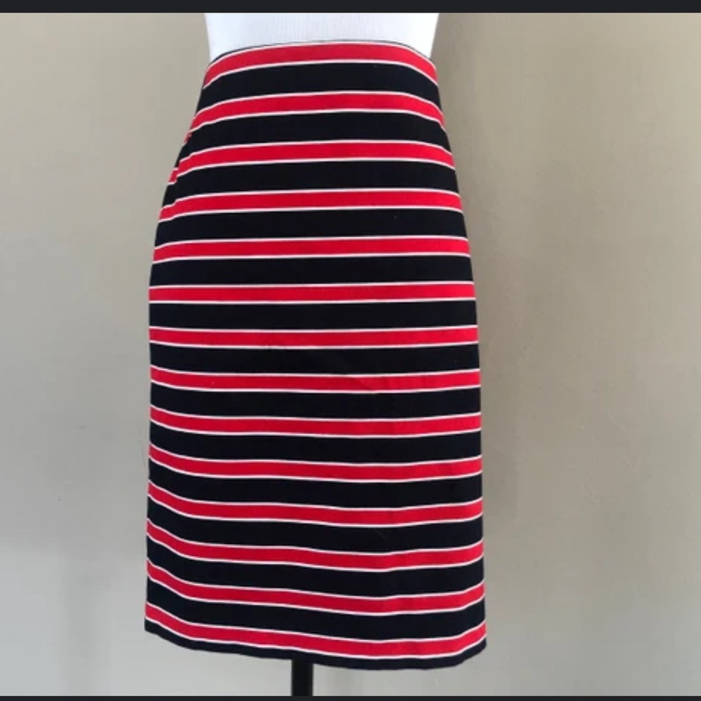 Limited brand Red & Navy Striped Skirt. Dry cleaned